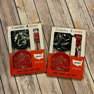 Vintage bar wear Hawaiin great retro additional for any home bar! Red and black